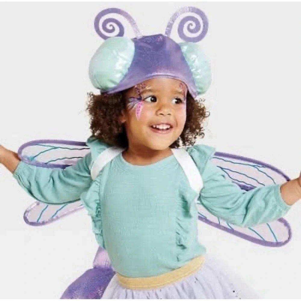 Hyde And Eek Boutique Dragonfly Costume Toddler One Size Hat And Wings New